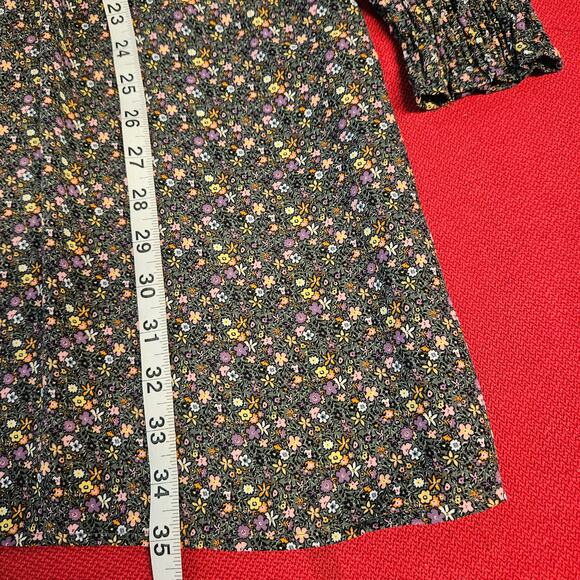 ONLY Jacqueline de Yong Piper Ditsy print floral smock dress long sleeve sz. 8 - Picture 5 of 12